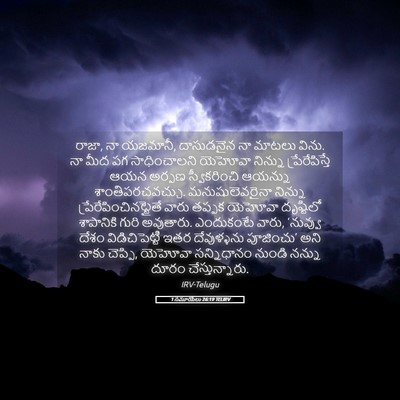 Picture 05 - 1 సమూయేలు 26:19 TELIRV - రాజా, నా యజమానీ, - Bible Verse Picture