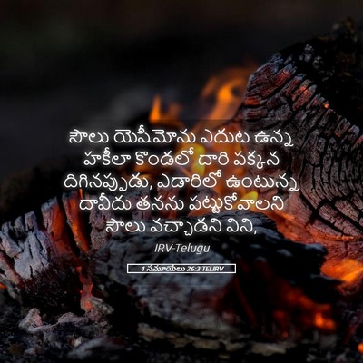 Picture 05 - 1 సమూయేలు 26:3 TELIRV - సౌలు యెషీమోను - Bible Verse Picture