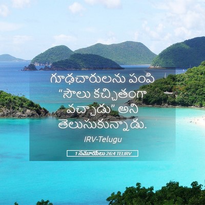Picture 05 - 1 సమూయేలు 26:4 TELIRV - గూఢచారులను పంపి - Bible Verse Picture