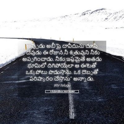 Picture 05 - 1 సమూయేలు 26:8 TELIRV - అప్పుడు అబీషై - Bible Verse Picture