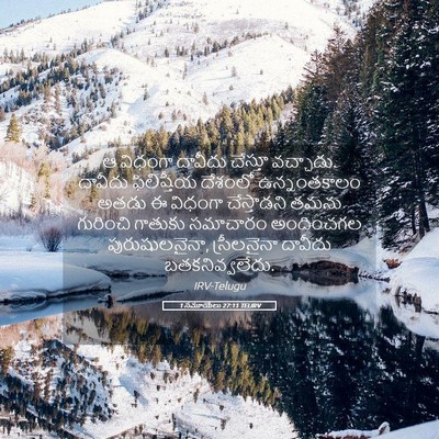Picture 05 - 1 సమూయేలు 27:11 TELIRV - ఆ విధంగా దావీదు - Bible Verse Picture