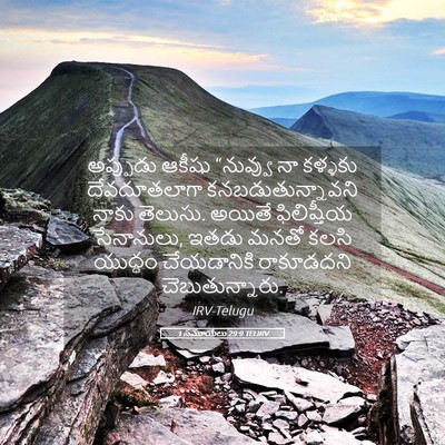 Picture 05 - 1 సమూయేలు 29:9 TELIRV - అప్పుడు ఆకీషు - Bible Verse Picture