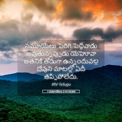 Picture 05 - 1 సమూయేలు 3:19 TELIRV - సమూయేలు పెరిగి - Bible Verse Picture