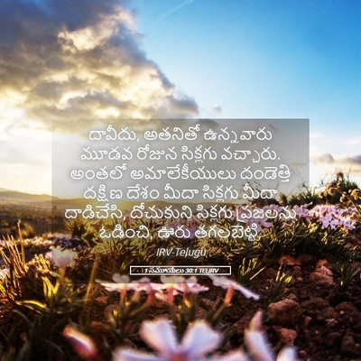Picture 05 - 1 సమూయేలు 30:1 TELIRV - దావీదు, అతనితో - Bible Verse Picture