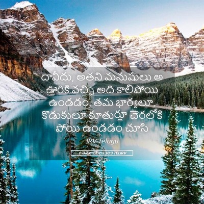 Picture 05 - 1 సమూయేలు 30:3 TELIRV - దావీదు, అతని - Bible Verse Picture