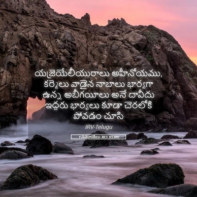 Picture 05 - 1 సమూయేలు 30:5 TELIRV - యజ్రెయేలీయురాలు - Bible Verse Picture