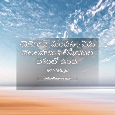 Picture 05 - 1 సమూయేలు 6:1 TELIRV - యెహోవా మందసం ఏడు - Bible Verse Picture