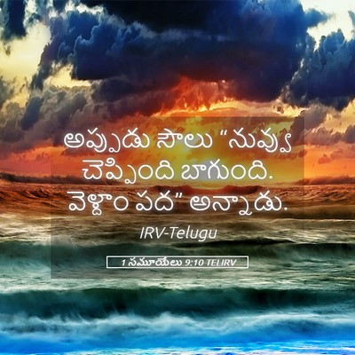 Picture 05 - 1 సమూయేలు 9:10 TELIRV - అప్పుడు సౌలు - Bible Verse Picture