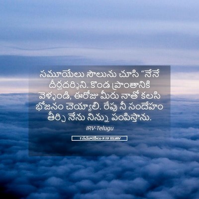 Picture 05 - 1 సమూయేలు 9:19 TELIRV - సమూయేలు సౌలును - Bible Verse Picture