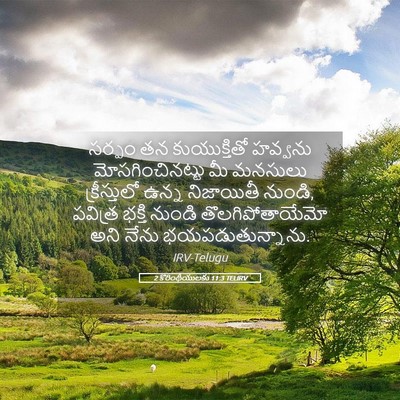 Picture 05 - 2 కొరింథీయులకు 11:3 TELIRV - సర్పం తన - Bible Verse Picture