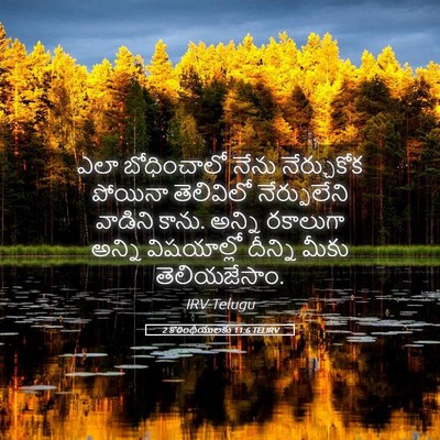 Picture 05 - 2 కొరింథీయులకు 11:6 TELIRV - ఎలా బోధించాలో - Bible Verse Picture