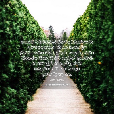 Picture 05 - 2 కొరింథీయులకు 4:2 TELIRV - అయితే సిగ్గుకరమైన - Bible Verse Picture