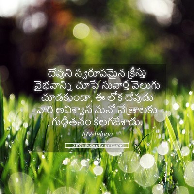 Picture 05 - 2 కొరింథీయులకు 4:4 TELIRV - దేవుని స్వరూపమైన - Bible Verse Picture