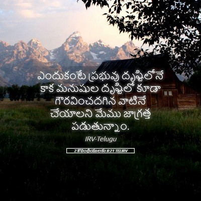 Picture 05 - 2 కొరింథీయులకు 8:21 TELIRV - ఎందుకంటే ప్రభువు - Bible Verse Picture