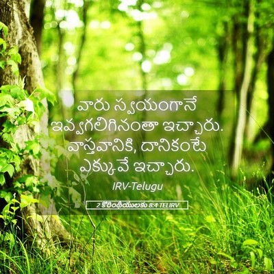 Picture 05 - 2 కొరింథీయులకు 8:4 TELIRV - వారు స్వయంగానే - Bible Verse Picture
