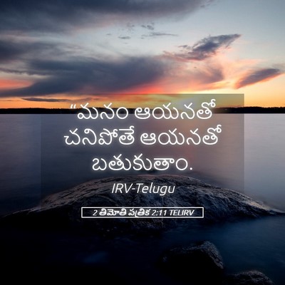 Picture 05 - 2 తిమోతి పత్రిక 2:11 TELIRV - “మనం ఆయనతో - Bible Verse Picture