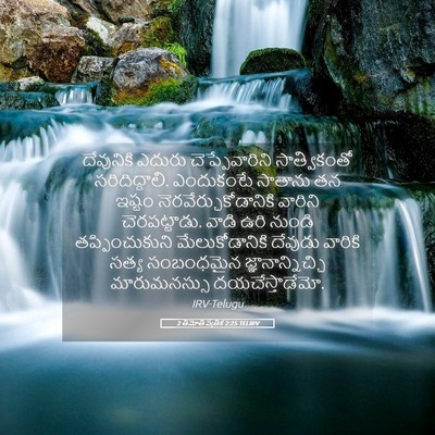 Picture 05 - 2 తిమోతి పత్రిక 2:25 TELIRV - దేవునికి ఎదురు - Bible Verse Picture