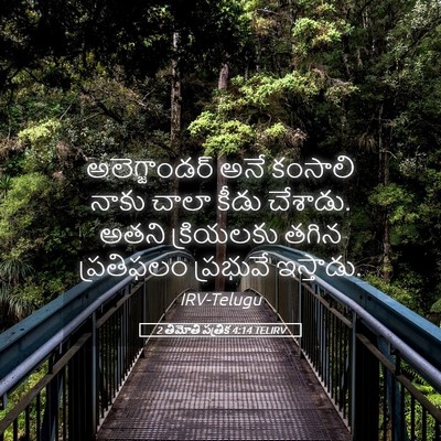Picture 05 - 2 తిమోతి పత్రిక 4:14 TELIRV - అలెగ్జాండర్ అనే - Bible Verse Picture