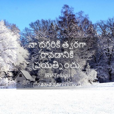 Picture 05 - 2 తిమోతి పత్రిక 4:9 TELIRV - నా దగ్గరికి - Bible Verse Picture