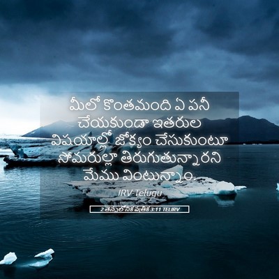 Picture 05 - 2 తెస్సలోనిక పత్రిక 3:11 TELIRV - మీలో కొంతమంది ఏ - Bible Verse Picture