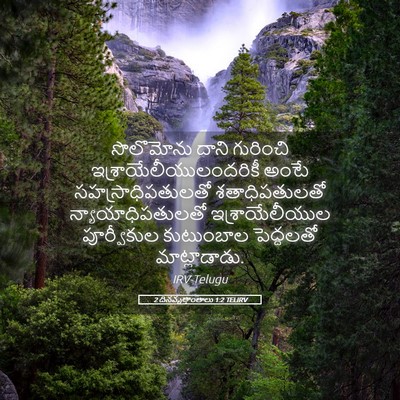 Picture 05 - 2 దినవృత్తాంతాలు 1:2 TELIRV - సొలొమోను దాని - Bible Verse Picture