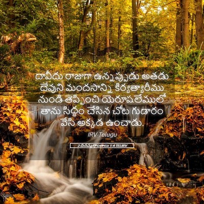 Picture 05 - 2 దినవృత్తాంతాలు 1:4 TELIRV - దావీదు రాజుగా - Bible Verse Picture