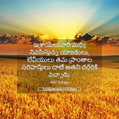 Picture 05 - 2 దినవృత్తాంతాలు 11:13 TELIRV - ఇశ్రాయేలువారి - Bible Verse Picture