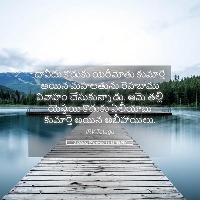 Picture 05 - 2 దినవృత్తాంతాలు 11:18 TELIRV - దావీదు కొడుకు - Bible Verse Picture