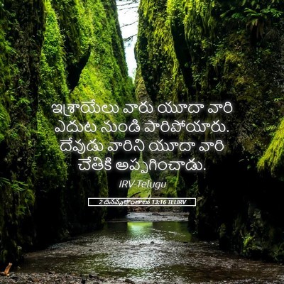 Picture 05 - 2 దినవృత్తాంతాలు 13:16 TELIRV - ఇశ్రాయేలు వారు - Bible Verse Picture