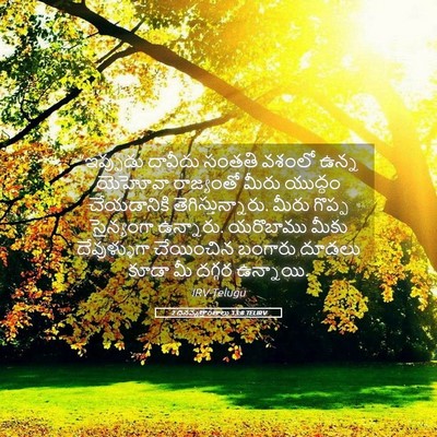 Picture 05 - 2 దినవృత్తాంతాలు 13:8 TELIRV - “ఇప్పుడు దావీదు - Bible Verse Picture