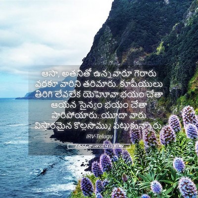 Picture 05 - 2 దినవృత్తాంతాలు 14:13 TELIRV - ఆసా, అతనితో - Bible Verse Picture