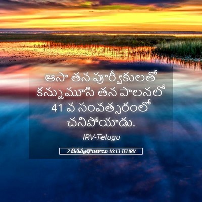 Picture 05 - 2 దినవృత్తాంతాలు 16:13 TELIRV - ఆసా తన - Bible Verse Picture