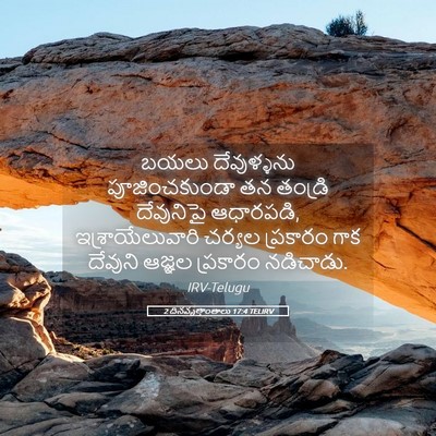 Picture 05 - 2 దినవృత్తాంతాలు 17:4 TELIRV - బయలు దేవుళ్ళను - Bible Verse Picture