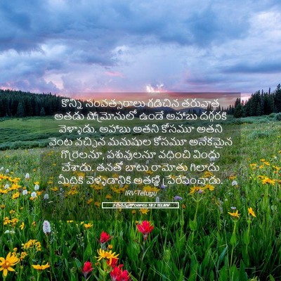 Picture 05 - 2 దినవృత్తాంతాలు 18:2 TELIRV - కొన్ని సంవత్సరాలు - Bible Verse Picture