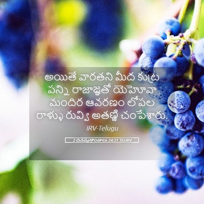 Picture 05 - 2 దినవృత్తాంతాలు 24:21 TELIRV - అయితే వారతని మీద - Bible Verse Picture