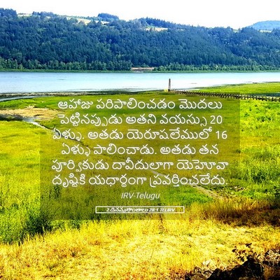 Picture 05 - 2 దినవృత్తాంతాలు 28:1 TELIRV - ఆహాజు పరిపాలించడం - Bible Verse Picture