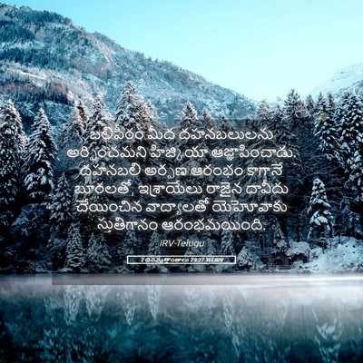 Picture 05 - 2 దినవృత్తాంతాలు 29:27 TELIRV - బలిపీఠం మీద - Bible Verse Picture