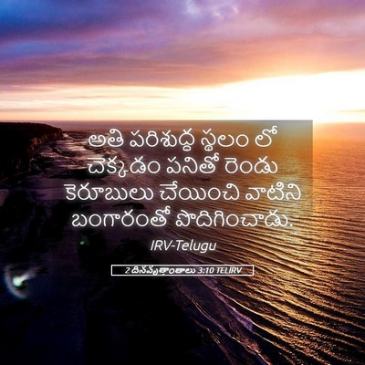 Picture 05 - 2 దినవృత్తాంతాలు 3:10 TELIRV - అతి పరిశుద్ధ - Bible Verse Picture