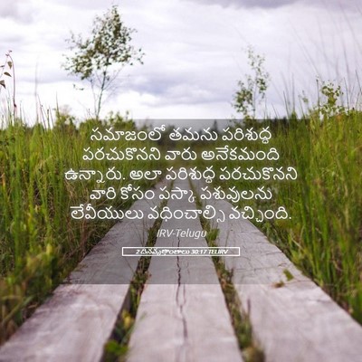 Picture 05 - 2 దినవృత్తాంతాలు 30:17 TELIRV - సమాజంలో తమను - Bible Verse Picture