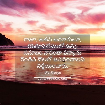 Picture 05 - 2 దినవృత్తాంతాలు 30:3 TELIRV - రాజూ, అతని - Bible Verse Picture