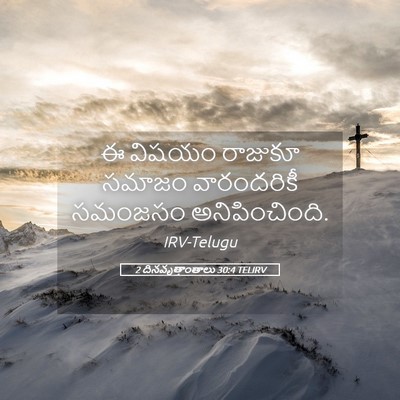 Picture 05 - 2 దినవృత్తాంతాలు 30:4 TELIRV - ఈ విషయం రాజుకూ - Bible Verse Picture
