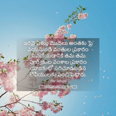 Picture 05 - 2 దినవృత్తాంతాలు 31:17 TELIRV - ఇరవై ఏళ్ళు మొదలు - Bible Verse Picture