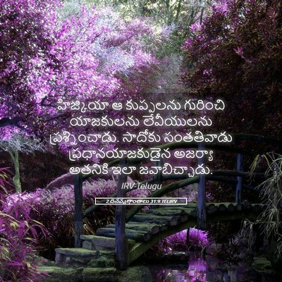 Picture 05 - 2 దినవృత్తాంతాలు 31:9 TELIRV - హిజ్కియా ఆ - Bible Verse Picture