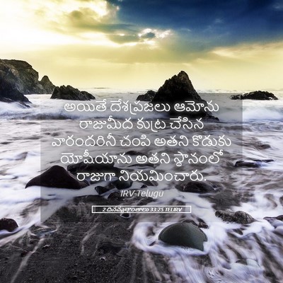 Picture 05 - 2 దినవృత్తాంతాలు 33:25 TELIRV - అయితే దేశప్రజలు - Bible Verse Picture