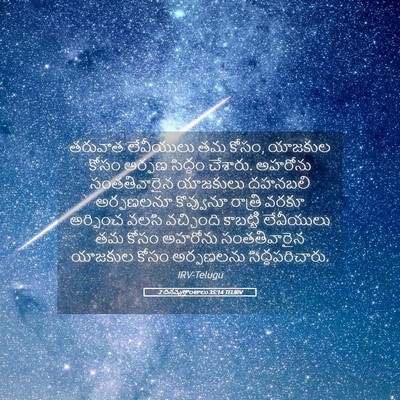 Picture 05 - 2 దినవృత్తాంతాలు 35:14 TELIRV - తరువాత లేవీయులు - Bible Verse Picture