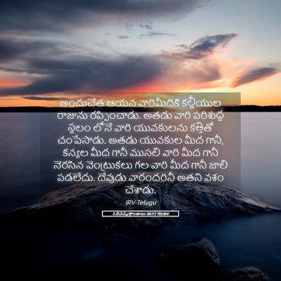 Picture 05 - 2 దినవృత్తాంతాలు 36:17 TELIRV - అందుచేత ఆయన - Bible Verse Picture