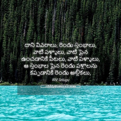 Picture 05 - 2 దినవృత్తాంతాలు 4:12 TELIRV - దాని వివరాలు, - Bible Verse Picture