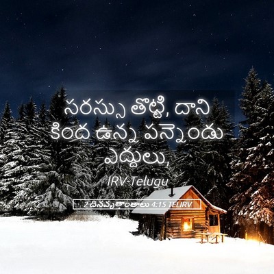 Picture 05 - 2 దినవృత్తాంతాలు 4:15 TELIRV - సరస్సు తొట్టి, - Bible Verse Picture