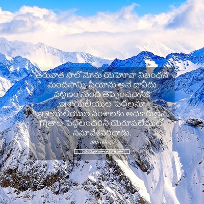 Picture 05 - 2 దినవృత్తాంతాలు 5:2 TELIRV - తరువాత సొలొమోను - Bible Verse Picture