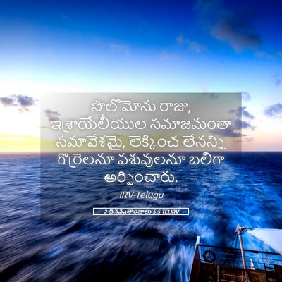 Picture 05 - 2 దినవృత్తాంతాలు 5:5 TELIRV - సొలొమోను రాజు, - Bible Verse Picture